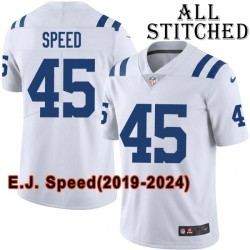 White Embroidered E.J. Speed Indianapolis Colts #45 Stitched Jersey