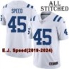 White Embroidered E.J. Speed Indianapolis Colts #45 Stitched Jersey