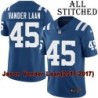 Blue Home Embroidered Jason Vander Laan Indianapolis Colts #45 Stitched Jersey