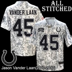 Camo Embroidered Jason Vander Laan Indianapolis Colts #45 Stitched Jersey