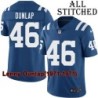 Blue Home Embroidered Lenny Dunlap Indianapolis Colts #46 Stitched Jersey