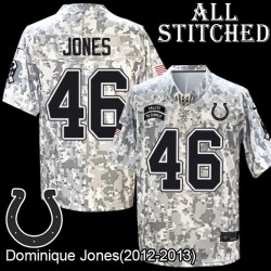 Camo Embroidered Dominique Jones Indianapolis Colts #46 Stitched Jersey