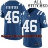 Blue Home Embroidered George Streeter Indianapolis Colts #46 Stitched Jersey