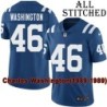 Blue Home Embroidered Charles Washington Indianapolis Colts #46 Stitched Jersey