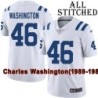 White Embroidered Charles Washington Indianapolis Colts #46 Stitched Jersey