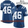Blue Home Embroidered Vince Workman Indianapolis Colts #46 Stitched Jersey