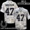 Camo Embroidered Liam Anderson Indianapolis Colts #47 Stitched Jersey