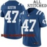Blue Home Embroidered Billy Austin Indianapolis Colts #47 Stitched Jersey