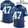 Blue Home Embroidered Anthony Chesley Indianapolis Colts #47 Stitched Jersey