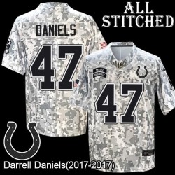 Camo Embroidered Darrell Daniels Indianapolis Colts #47 Stitched Jersey