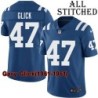 Blue Home Embroidered Gary Glick Indianapolis Colts #47 Stitched Jersey
