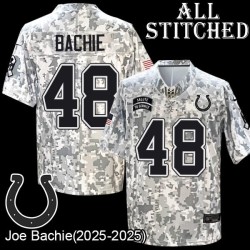 Camo Embroidered Joe Bachie Indianapolis Colts #48 Stitched Jersey
