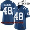 Blue Home Embroidered Bob Clemens Indianapolis Colts #48 Stitched Jersey