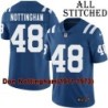 Blue Home Embroidered Don Nottingham Indianapolis Colts #48 Stitched Jersey
