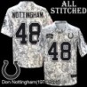 Camo Embroidered Don Nottingham Indianapolis Colts #48 Stitched Jersey