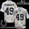 Camo Embroidered Chris Gronkowski Indianapolis Colts #49 Stitched Jersey
