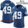 Blue Home Embroidered Cliff Odom Indianapolis Colts #49 Stitched Jersey