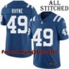 Blue Home Embroidered Forrest Rhyne Indianapolis Colts #49 Stitched Jersey