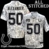 Camo Embroidered Elijah Alexander Indianapolis Colts #50 Stitched Jersey