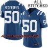 Blue Home Embroidered Joe Federspiel Indianapolis Colts #50 Stitched Jersey
