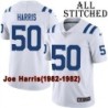 White Embroidered Joe Harris Indianapolis Colts #50 Stitched Jersey