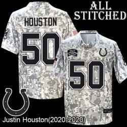 Camo Embroidered Justin Houston Indianapolis Colts #50 Stitched Jersey