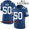 Blue Home Embroidered Dan Neal Indianapolis Colts #50 Stitched Jersey