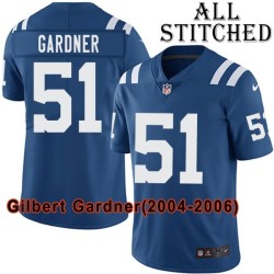 Blue Home Embroidered Gilbert Gardner Indianapolis Colts #51 Stitched Jersey