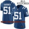 Blue Home Embroidered Gilbert Gardner Indianapolis Colts #51 Stitched Jersey