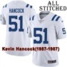 White Embroidered Kevin Hancock Indianapolis Colts #51 Stitched Jersey