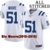 White Embroidered Sio Moore Indianapolis Colts #51 Stitched Jersey