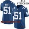 Blue Home Embroidered Mike Varty Indianapolis Colts #51 Stitched Jersey