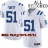 White Embroidered Mike Varty Indianapolis Colts #51 Stitched Jersey