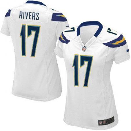 RIVERS San Diego #17 Womens Football Jersey - Philip Rivers Womens Football Jersey (White)_Free Shipping