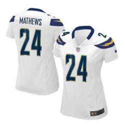 MATHEWS San Diego #24 Womens Football Jersey - Ryan Mathews Womens Football Jersey (White)_Free Shipping