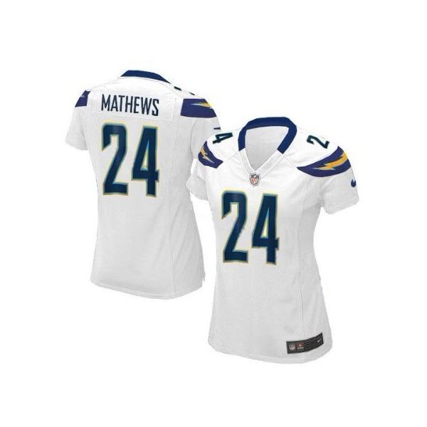 MATHEWS San Diego #24 Womens Football Jersey - Ryan Mathews Womens Football Jersey (White)_Free Shipping