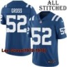 Blue Home Embroidered Lee Gross Indianapolis Colts #52 Stitched Jersey