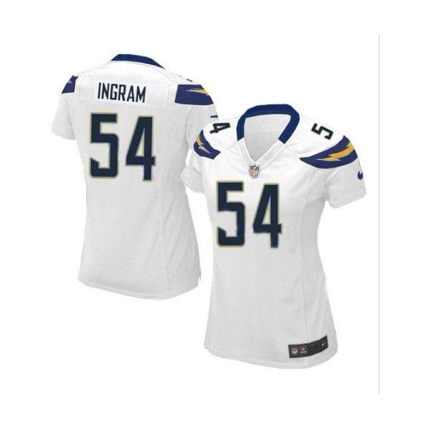 INGRAM San Diego #54 Womens Football Jersey - Melvin Ingram Womens Football Jersey (White)_Free Shipping