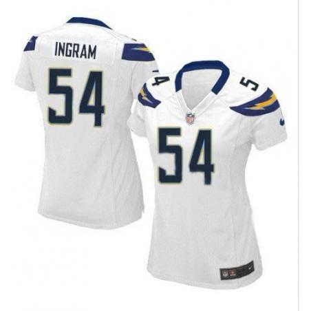 INGRAM San Diego #54 Womens Football Jersey - Melvin Ingram Womens Football Jersey (White)_Free Shipping
