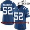 Blue Home Embroidered Michael Kaczmarek Indianapolis Colts #52 Stitched Jersey
