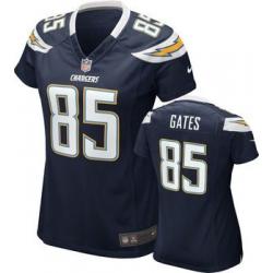 GATES San Diego #85 Womens Football Jersey - Antonio Gates Womens Football Jersey (Navy Blue)_Free Shipping