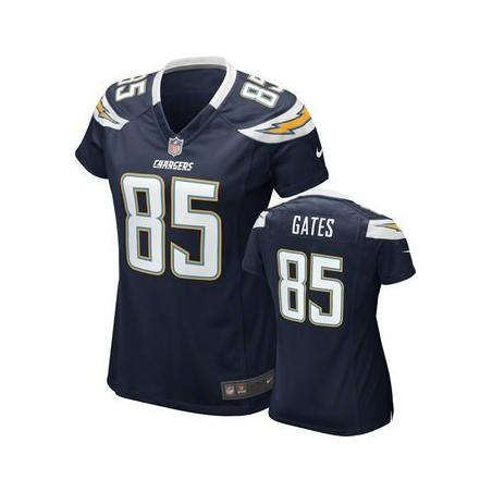 GATES San Diego #85 Womens Football Jersey - Antonio Gates Womens Football Jersey (Navy Blue)_Free Shipping