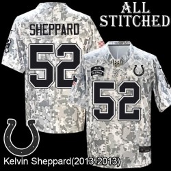 Camo Embroidered Kelvin Sheppard Indianapolis Colts #52 Stitched Jersey