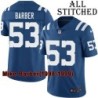 Blue Home Embroidered Mike Barber Indianapolis Colts #53 Stitched Jersey