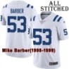 White Embroidered Mike Barber Indianapolis Colts #53 Stitched Jersey