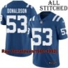 Blue Home Embroidered Ray Donaldson Indianapolis Colts #53 Stitched Jersey