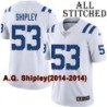 White Embroidered A.Q. Shipley Indianapolis Colts #53 Stitched Jersey