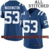 Blue Home Embroidered Marcus Washington Indianapolis Colts #53 Stitched Jersey