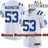 White Embroidered Marcus Washington Indianapolis Colts #53 Stitched Jersey