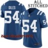 Blue Home Embroidered Zach Diles Indianapolis Colts #54 Stitched Jersey